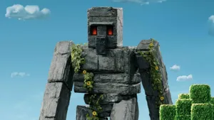 Minecraft Movie Iron Golem Wallpaper