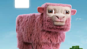 Minecraft Movie Pink Sheep Wallpaper
