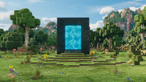 Minecraft Movie Portal Adventure Wallpaper