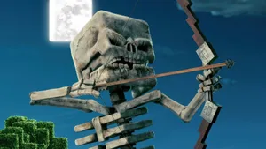 Minecraft Movie Skeleton Archer Wallpaper