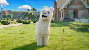 Minecraft Movie White Llama Wallpaper