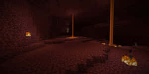 Minecraft_ Nether_ Dim_ Lava_ Falls_and_ Fires.jpg Wallpaper