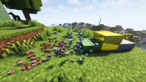 Minecraft Redstone Contraption In Action Wallpaper