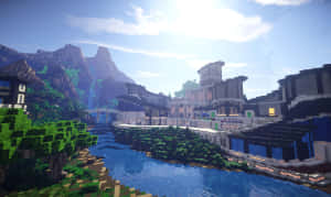 Minecraft Server Community In Action Wallpaper