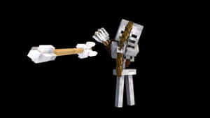 Minecraft Skeleton: Ready For Night Battle Wallpaper