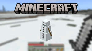 Minecraft Snow Golem Standing Proudly In A Wintery Landscape Wallpaper