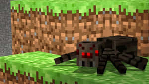 Minecraft Spider In Its Natural Habitat Wallpaper