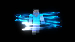 Minecraft Steve Light Art Wallpaper