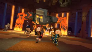 Minecraft Story Mode Adventure Awaits Wallpaper
