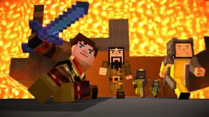Minecraft Story Mode Adventure Awaits Wallpaper