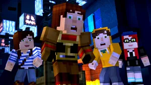 Minecraft Story Mode Adventure Scene Wallpaper