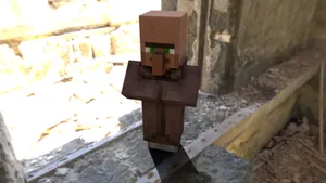 Minecraft Villager Exploring The World Wallpaper