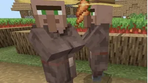 Minecraft Villager In A Colorful Village Wallpaper