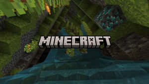 Minecraft Waterfall Diamond Ore Discovery Wallpaper