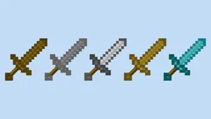 Minecraft Weapons Arsenal On Display Wallpaper