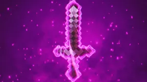 Minecraft Weapons In Action Wallpaper