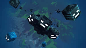 Minecraft Wither Boss Showdown In The Nether Wallpaper