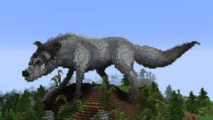 Minecraft Wolf In The Wild Wallpaper