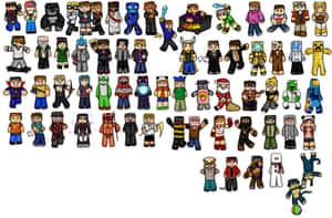 Minecraft Youtubers Gaming Together Wallpaper