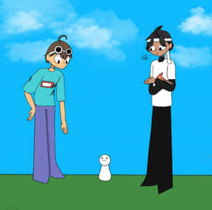 Minecraft Youtubers Sapnap And Georgenotfound With Blobby Wallpaper