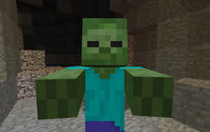 Minecraft Zombie Approaching In The Night Wallpaper