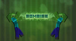 Minecraft Zombie In Action Wallpaper