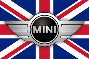 Mini Cooper Logowith Union Jack Background Wallpaper