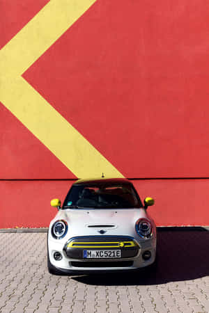 Mini Cooper S E Electric Red Wall Wallpaper