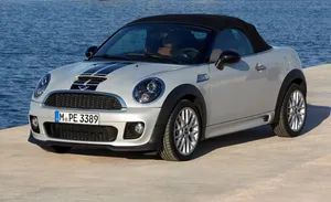 Mini Roadster Coastline Parked Wallpaper