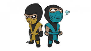 Mini Sub-zero And Scorpion Wallpaper