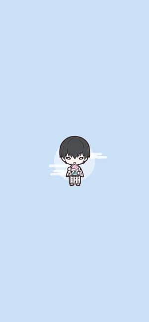 Mini Suna Rintarou Minimalistic Digital Art Wallpaper