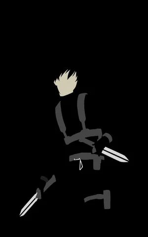 Minimal Anime Darken Than Black Wallpaper