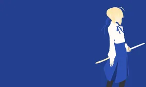 Minimal Anime Saber Of Fate/stay Night Wallpaper