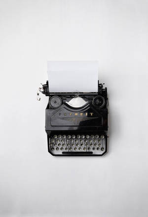 Minimal Black And White Fayorit Typewriter Wallpaper