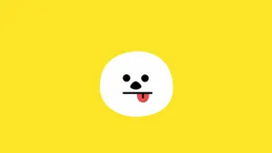 Minimal Chimmy Bt21 In Yellow Wallpaper