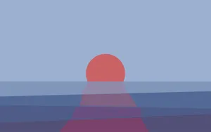 Minimal Muted Colors Sunset Wallpaper