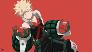 Minimal Pink Bakugou Wallpaper