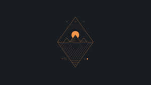 Minimalist Abstract Geometric Pyramid Wallpaper