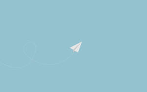 Minimalist Aesthetic Airplane Origami Wallpaper