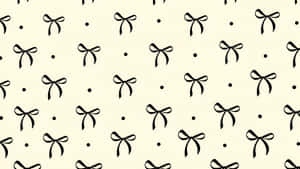Minimalist Aesthetic Bow Pattern Wallpaper