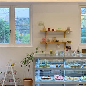 Minimalist Aesthetic Cafe Counter Wallpaper