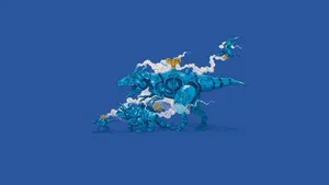 Minimalist Animal Art On A Bench Wallpaper