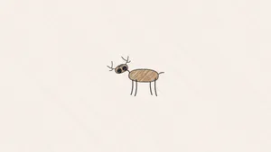 Minimalist Animal Illustration Wallpaper