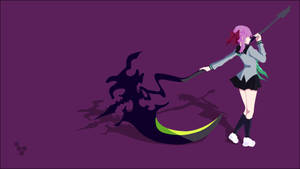 Minimalist Anime Art Girl Scythe Wallpaper