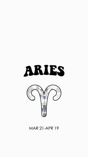 Minimalist Aries Aesthetic Phone Background Wallpaper