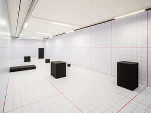 Minimalist Art Exhibit Room Seoul Wallpaper