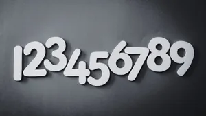 Minimalist Art Of Black And White Numbers Wallpaper