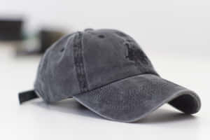 Minimalist Baseball Cap In Greyscale Wallpaper