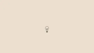 Minimalist Beige Lightbulb Idea Wallpaper