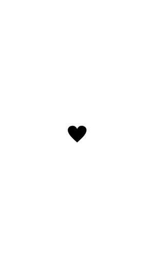 Minimalist Black Heart Wallpaper